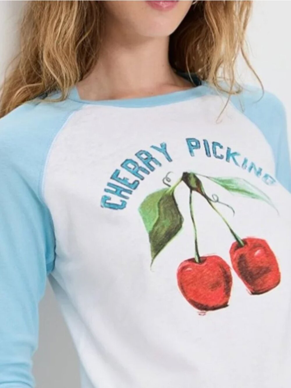 MOTHER Denim "Cherry Picking" Raglan Tee